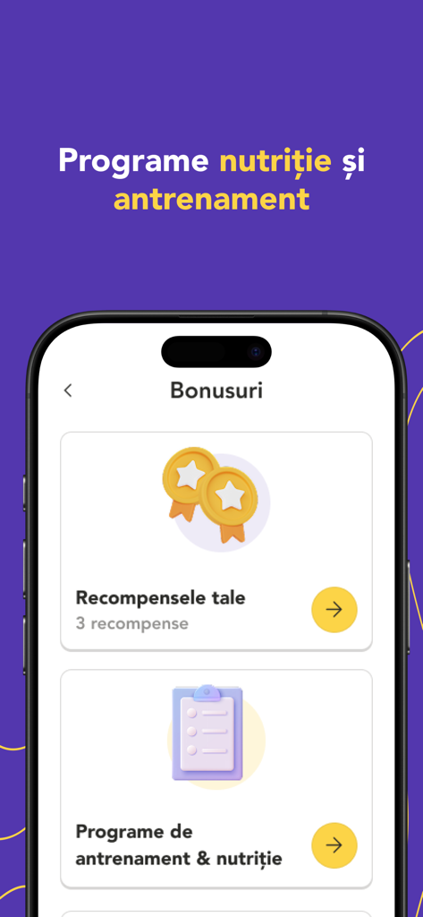 ESX mobile app interface showing training and nutrition programs and user rewards