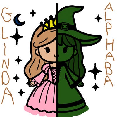 split princess and witch