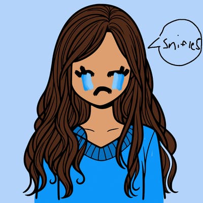 girl with hair but no face