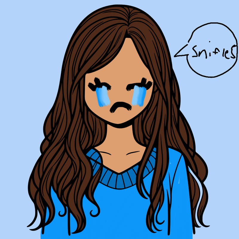 girl with hair but no face
