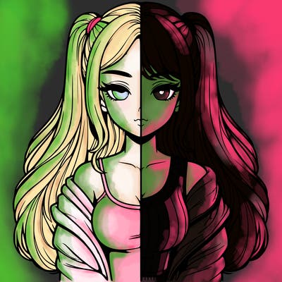 realistic girl split