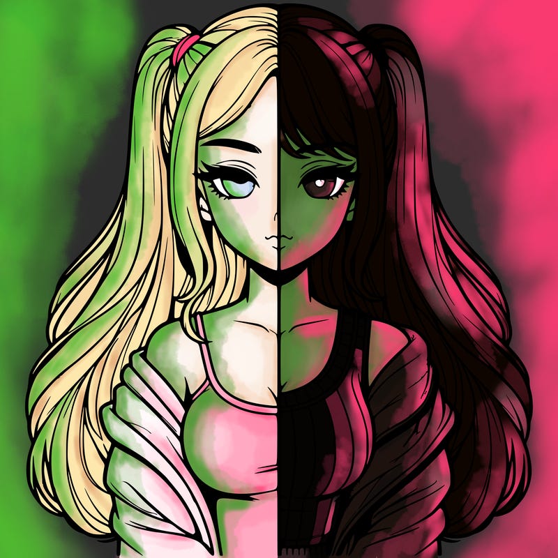 realistic girl split