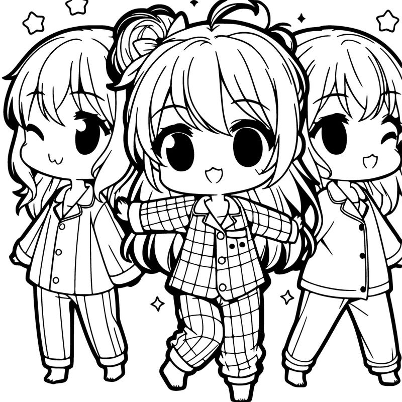chibi in pjs girl