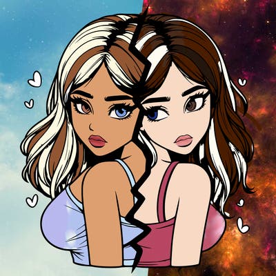 realistic girl split