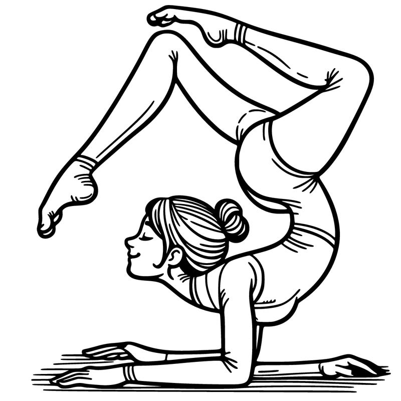 gymnast doing contortion pose