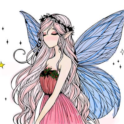 ethereal realistic fairy girl