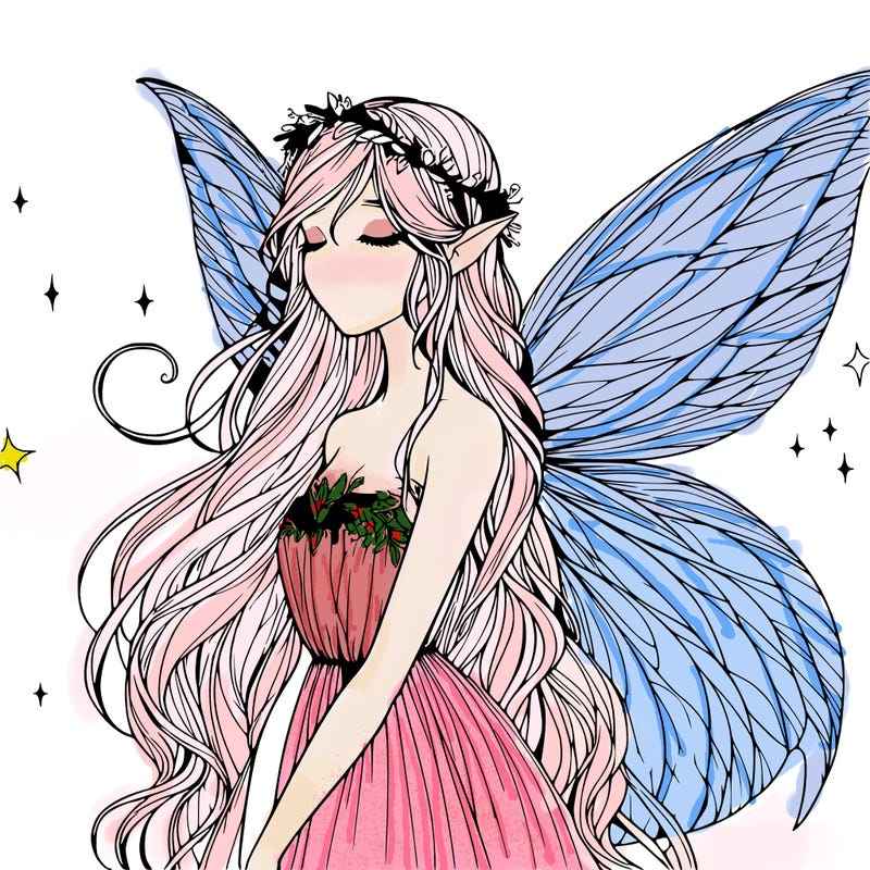 ethereal realistic fairy girl