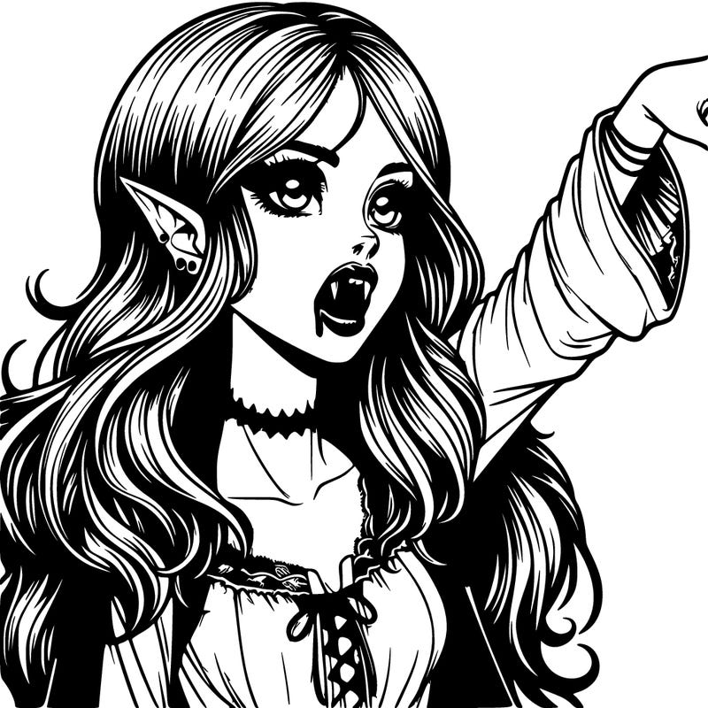 realistic vampire girl
