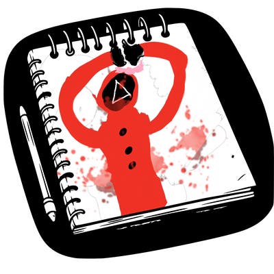 a blank sketch pad