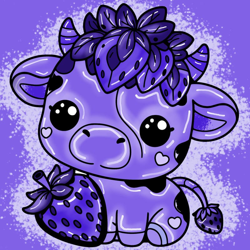 cute strawberry cow