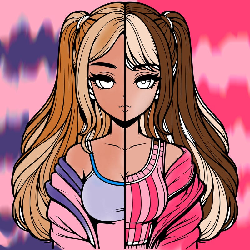 realistic girl split