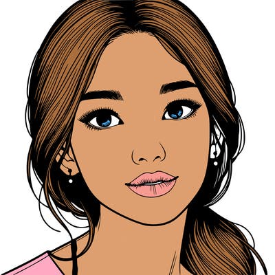 beautiful realistic asian woman