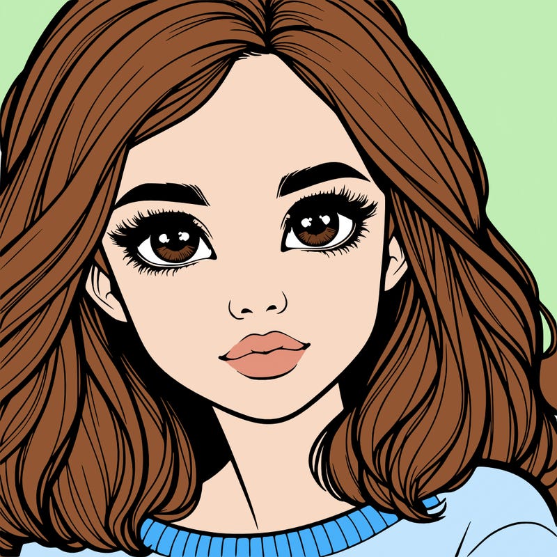 realistic girl whith cute eyes