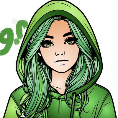 realistic girl with a hoodie