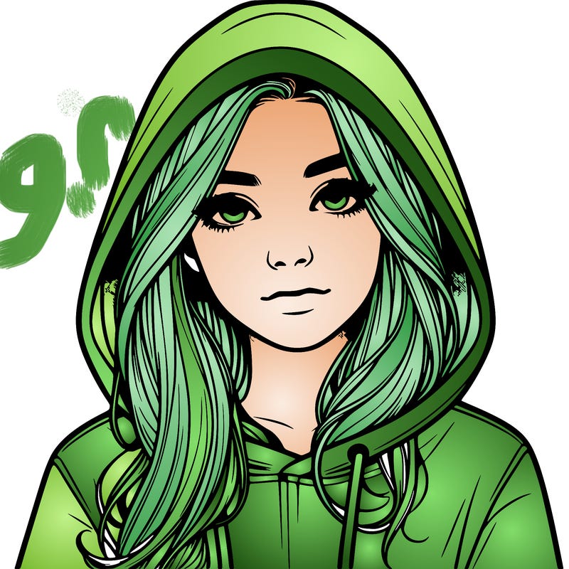 realistic girl with a hoodie