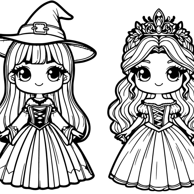 1 realistic witch 1 realistic princess