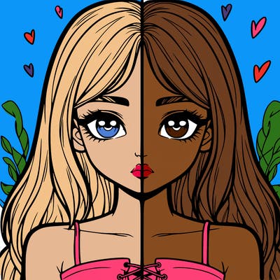 realistic girl split