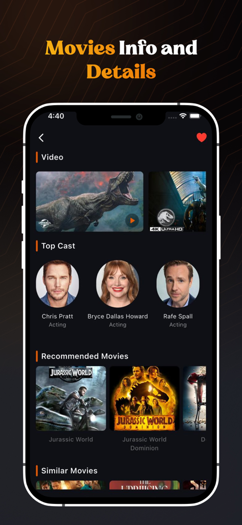 FlixFox: Latest Movies &Series - FlixFox app interface showing movie information, trailer videos, and actor profiles.