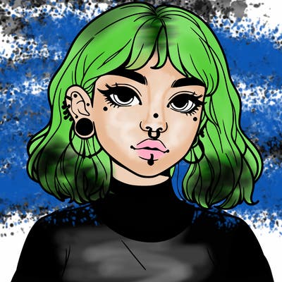 aesthetic realistic girl with piercings