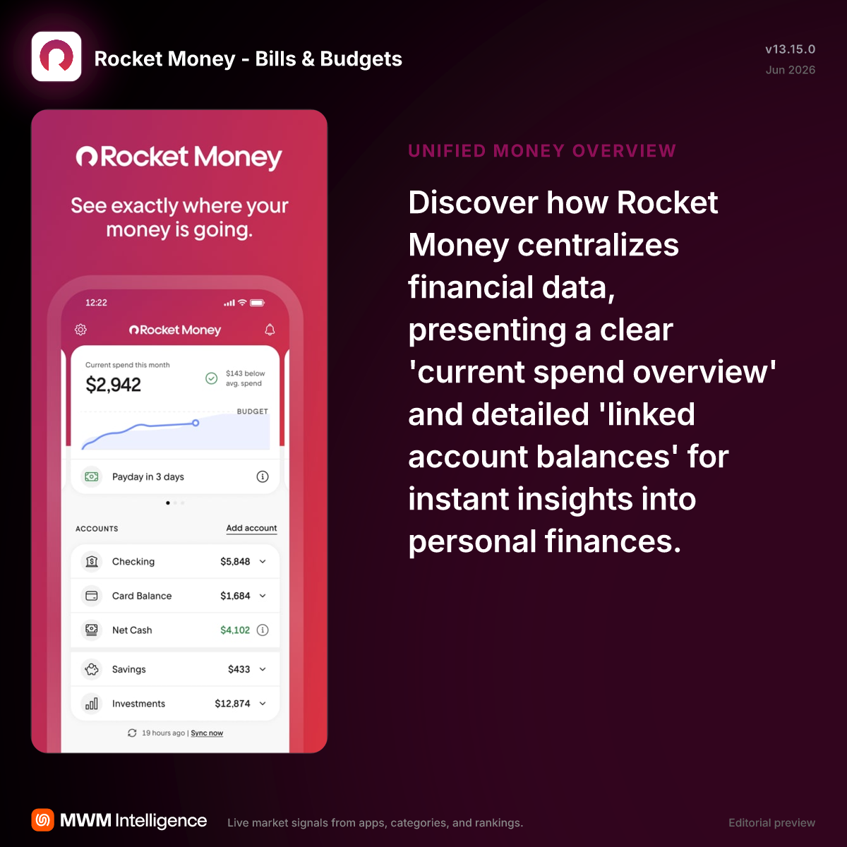 Rocket Money - Bills & Budgets - Finance App | MWM