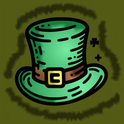 st patrick hat with thin lines