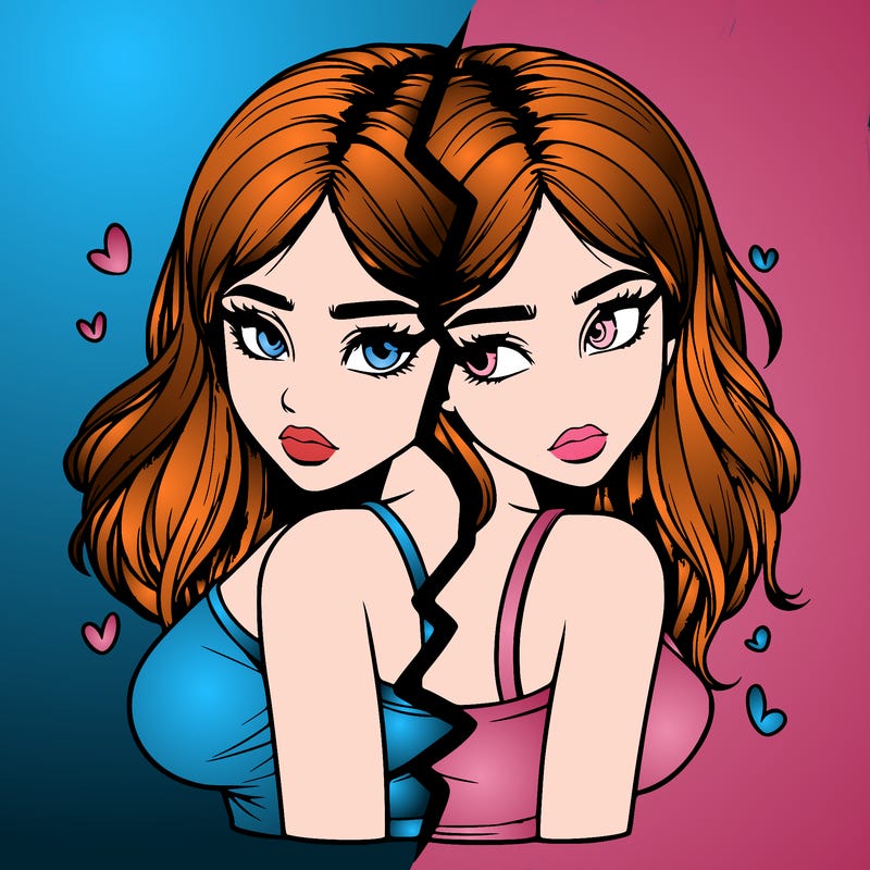 realistic girl split