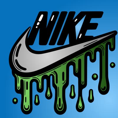 dripping nike logo