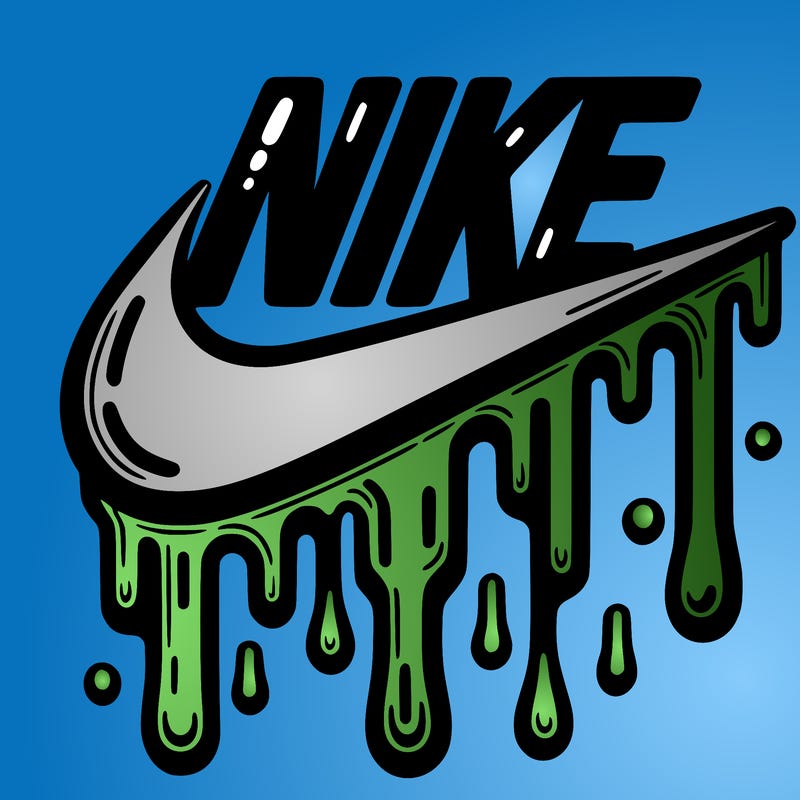 dripping nike logo