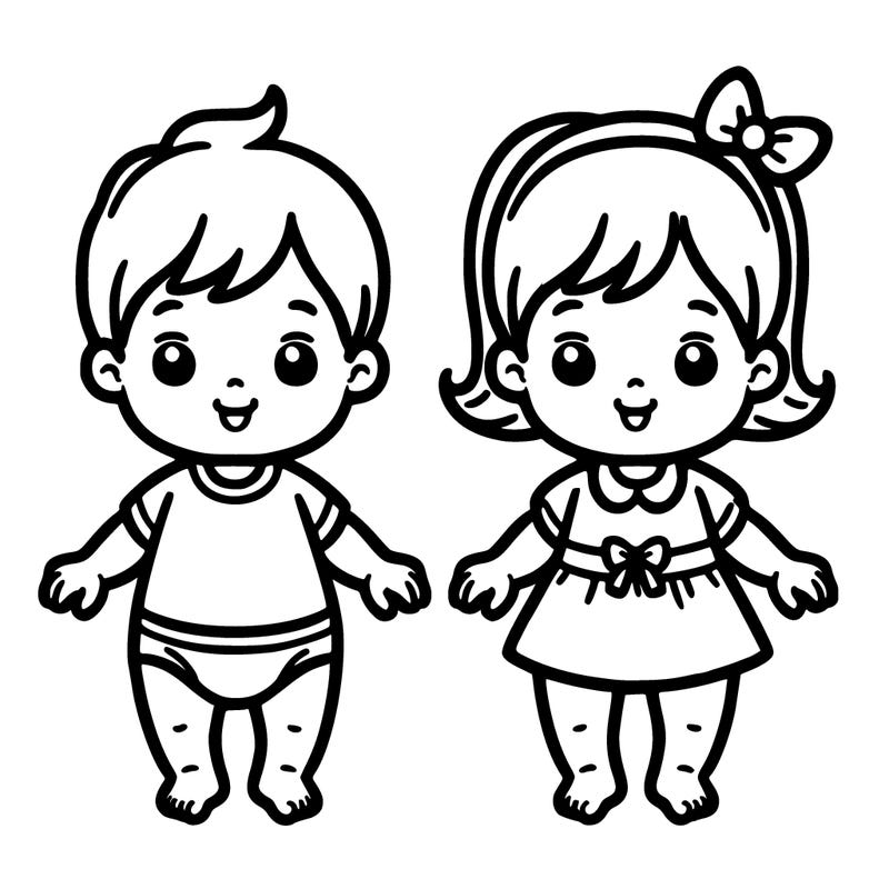 twin babies boy and girl