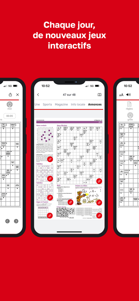 Journal Le Télégramme app daily interactive puzzles and crosswords