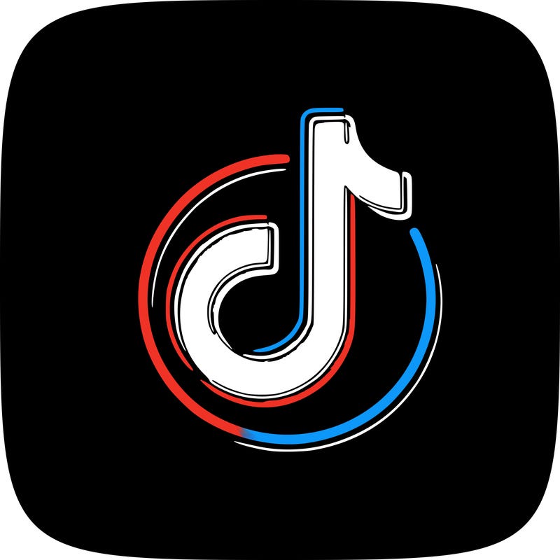 tiktok logo neon