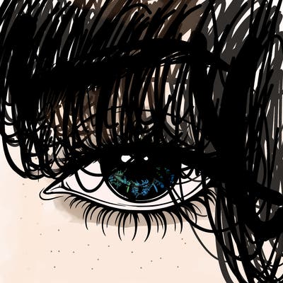 eye closed realistic