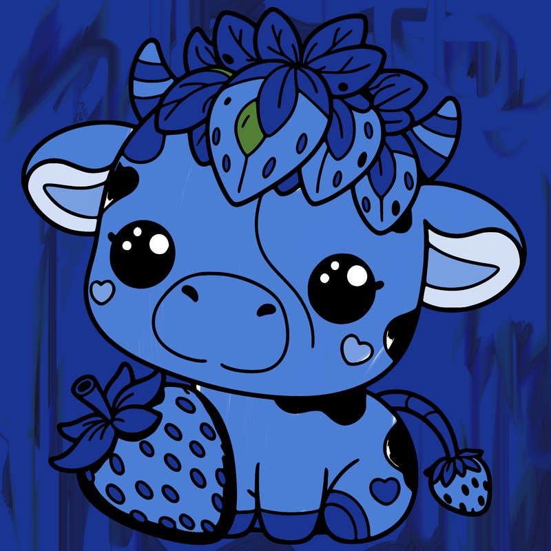cute strawberry cow