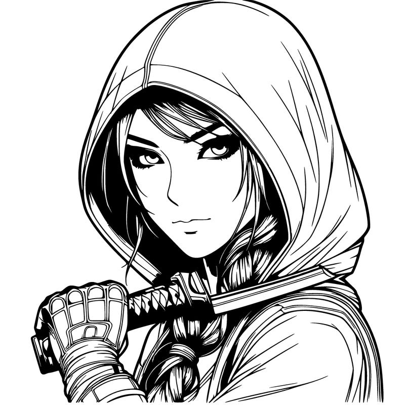 realistic assassin girl