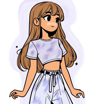 girl in a cute crop top