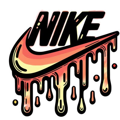 dripping nike logo