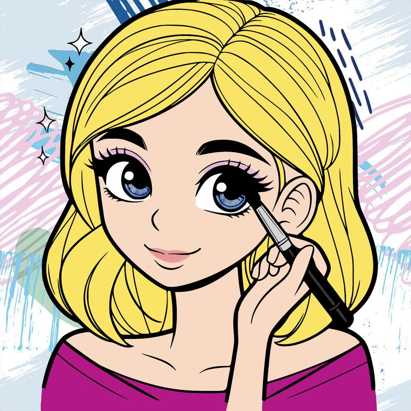 teenage girl with makeup