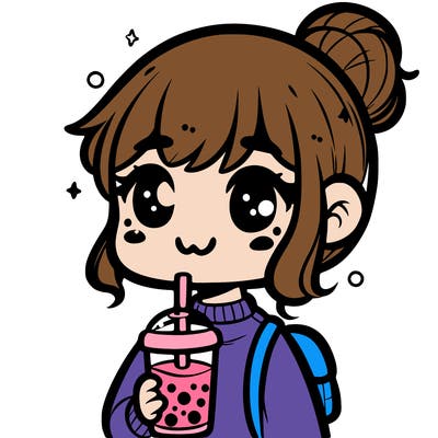 girl with boba