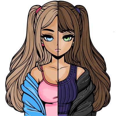 realistic girl split