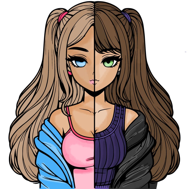 realistic girl split