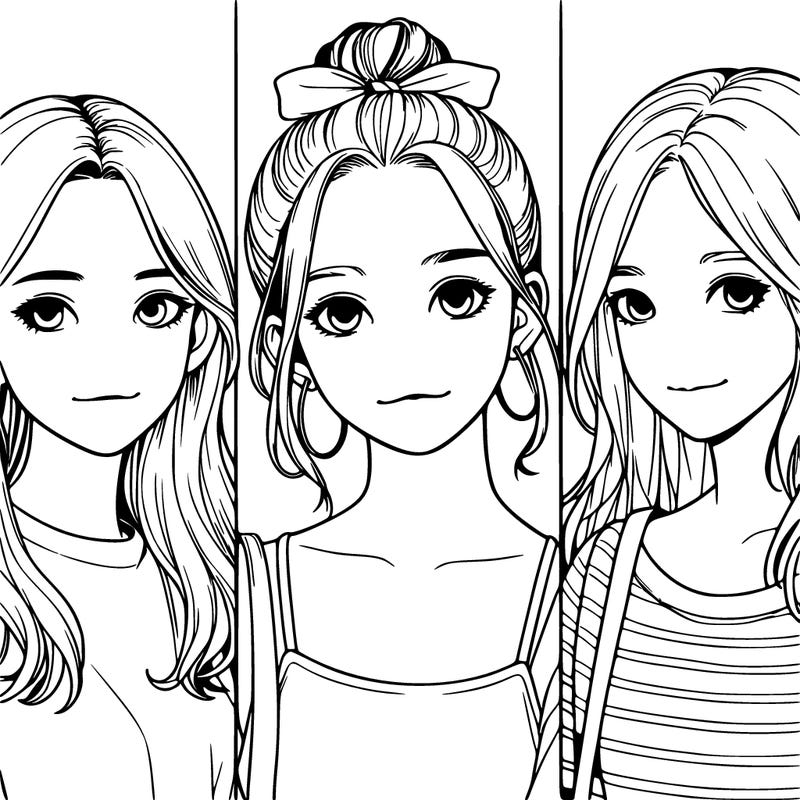 3 realistic girls