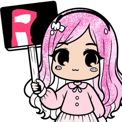 a girl holding a sign