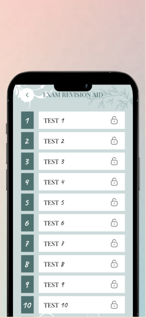 CGEIT Certification Prep - Eine Liste nummerierter Übungstests in der mobilen CGEIT Certification Prep App