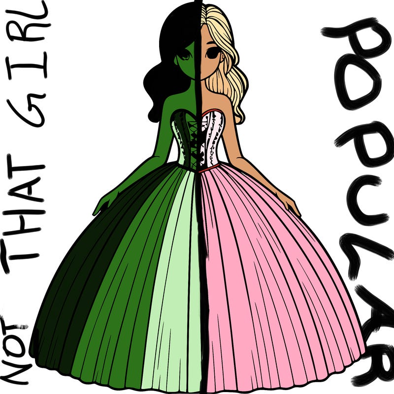 girl in realistic ball gown dress