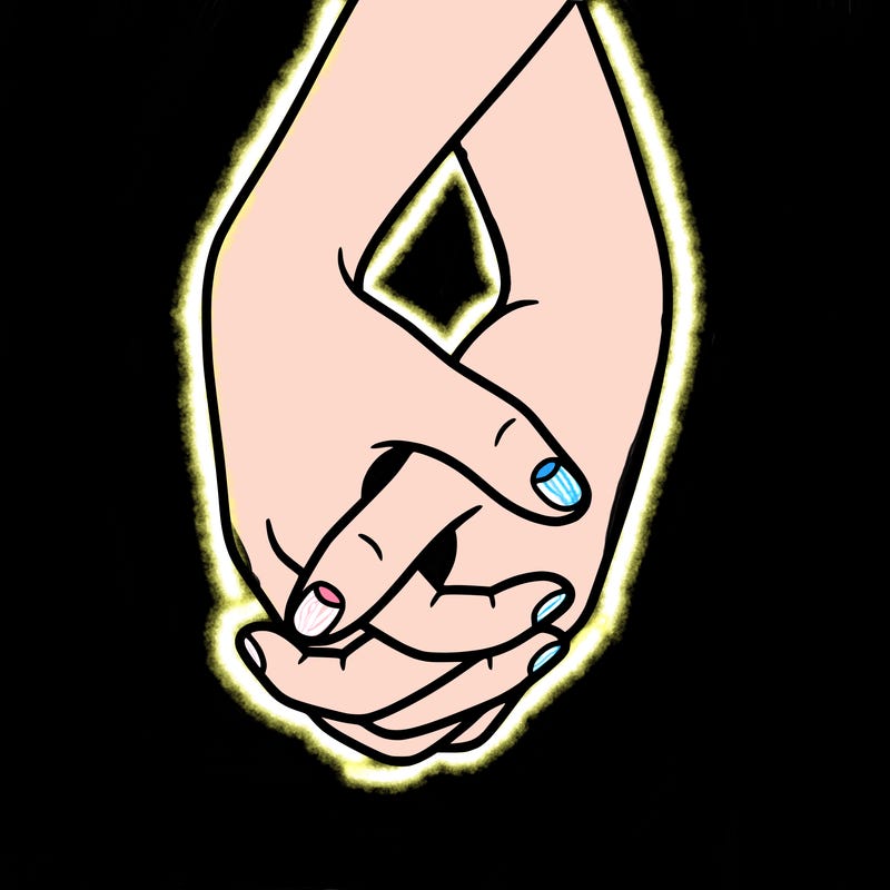 hands in shape of heart