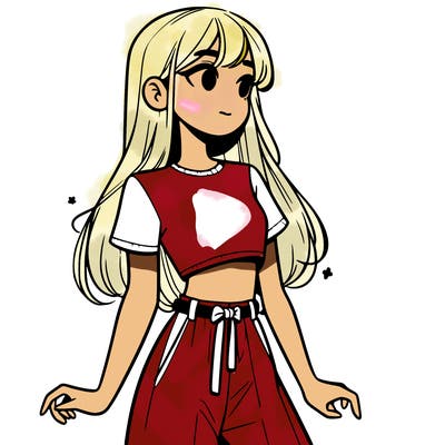 girl in a cute crop top