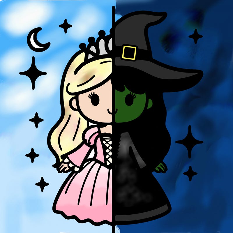 split princess and witch