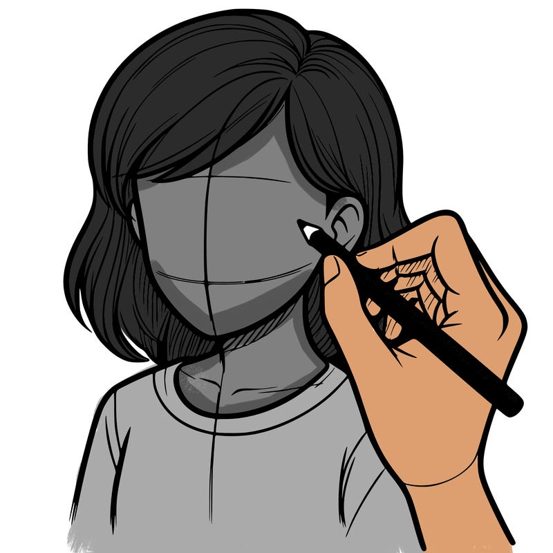 drawing a realistic person