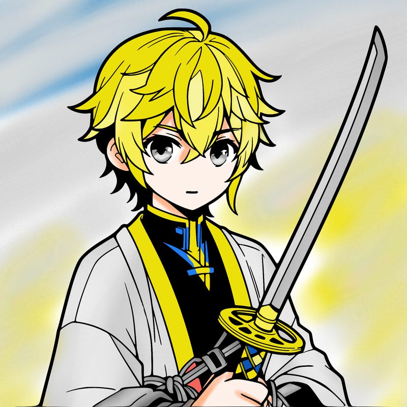 anime boy with sword