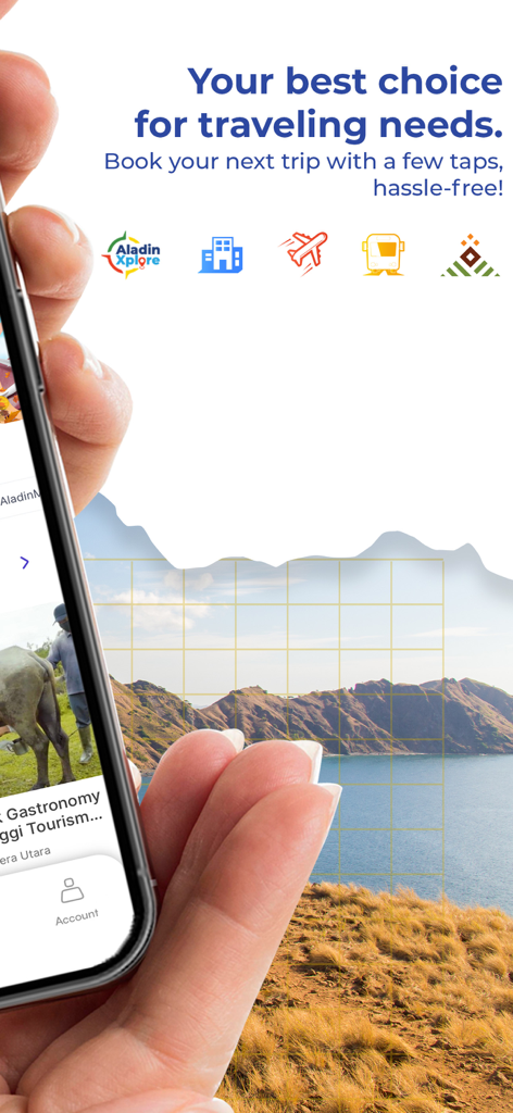 Mister Aladin Hotel & Activity - Interfaccia dell'app di viaggio Mister Aladin per la prenotazione di hotel e attività